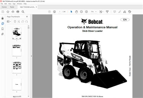 bobcat 640 skid steer|bobcat s64 manual.